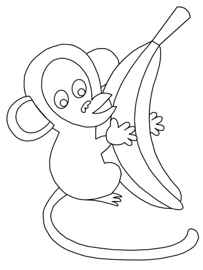 Monkey Coloring Page