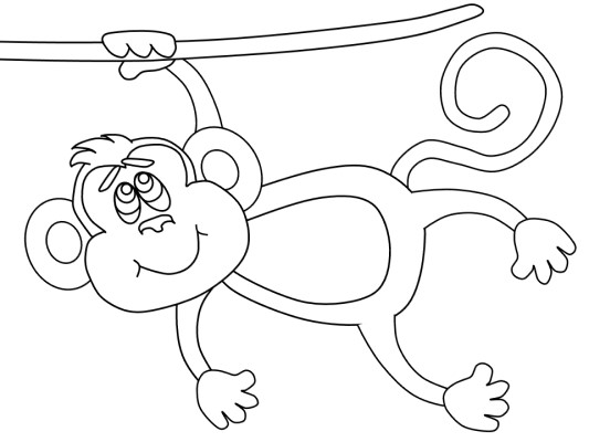 monkey coloring page