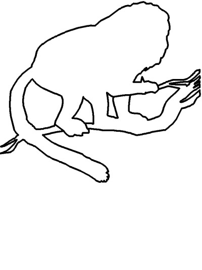 monkey coloring page