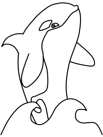 Scotland mammals - whales coloring page