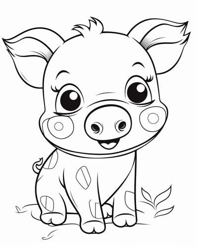 pig coloring page