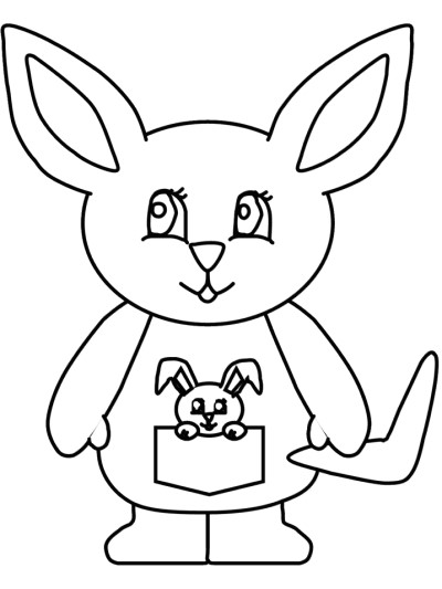 kangaroo coloring pages