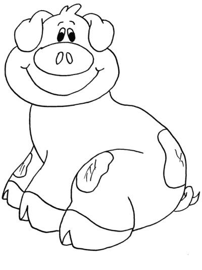 pig coloring page