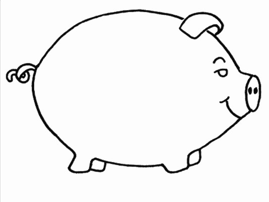 pig coloring page