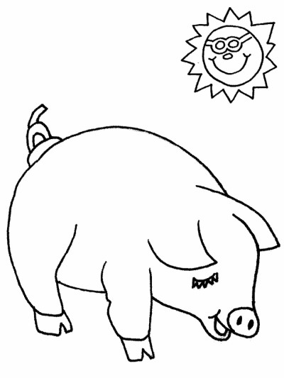 pig coloring page