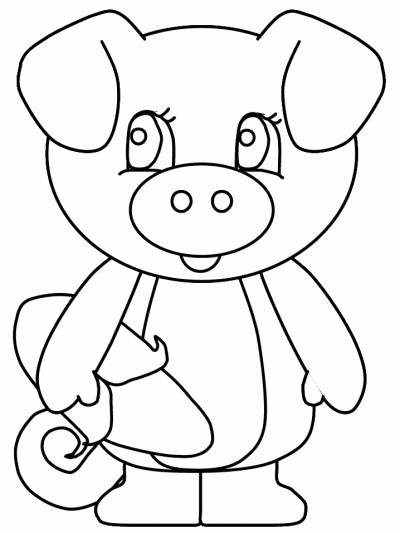 pig coloring page