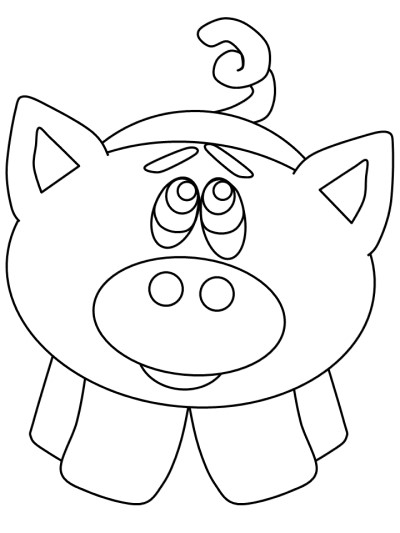 pig coloring page