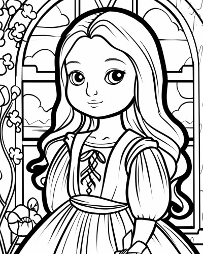 Mona Lisa coloring page