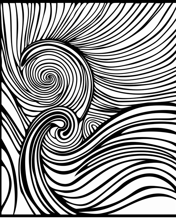 abstract coloring pages - darkness from light