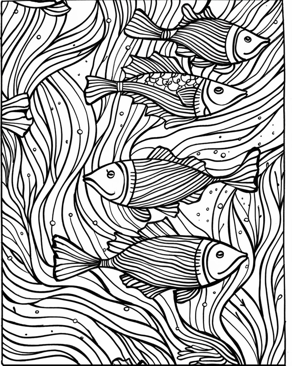 abstract coloring pages - creation day 5