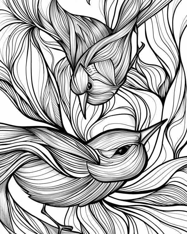 abstract coloring pages - creation day 5