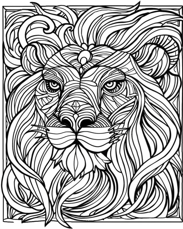 abstract coloring pages - creation day 6