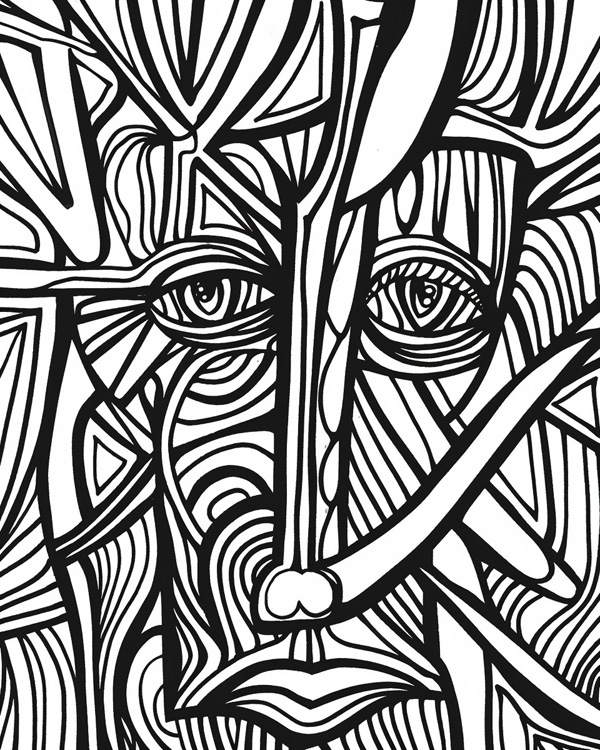 abstract coloring pages - creation day 6