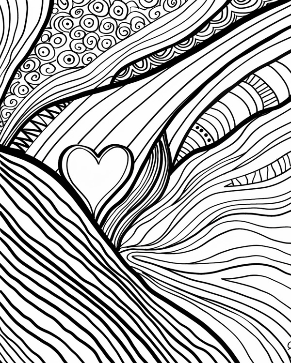 abstract coloring pages - creation day 7