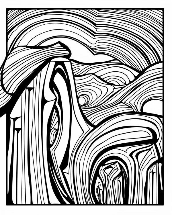 abstract coloring pages - creation day 7