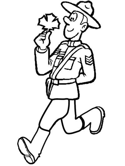 Canadian RCMP coloring page