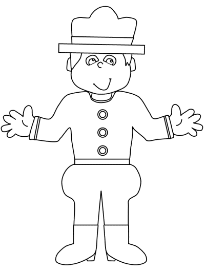 Canadian RCMP coloring page