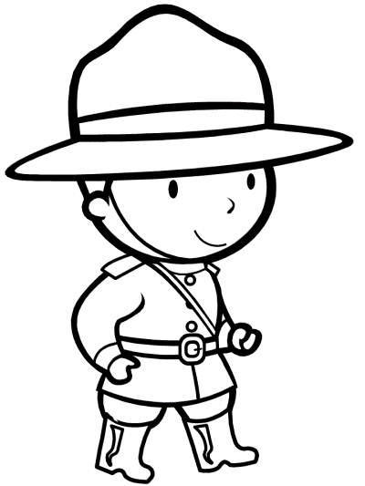 Canadian RCMP coloring page