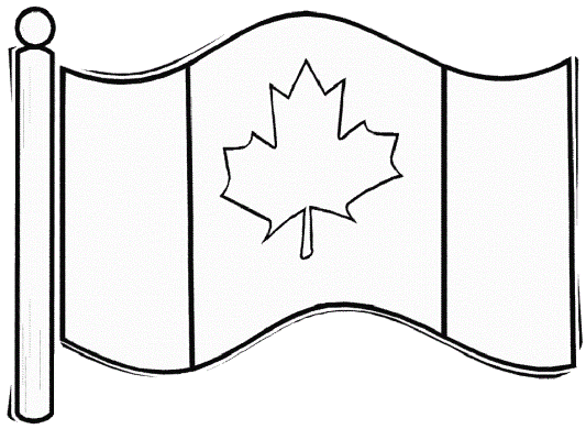 Canadian flag coloring page