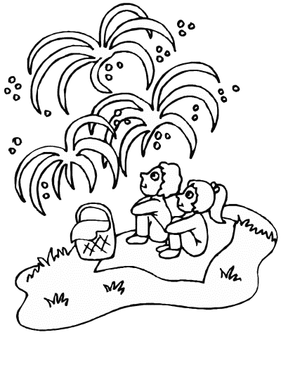 fireworks coloring page