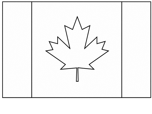 Canadian flag coloring page