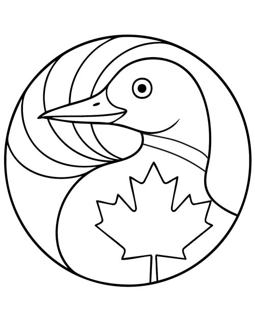 artistic loon coloring page