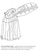 Raven Mask coloring page