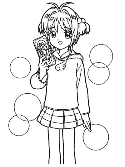 Cardcaptors coloring page