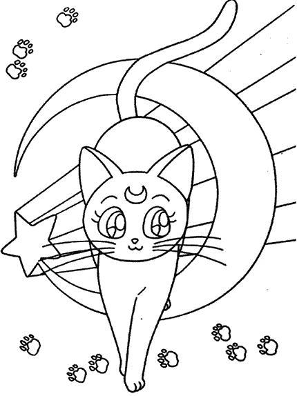 Luna coloring page
