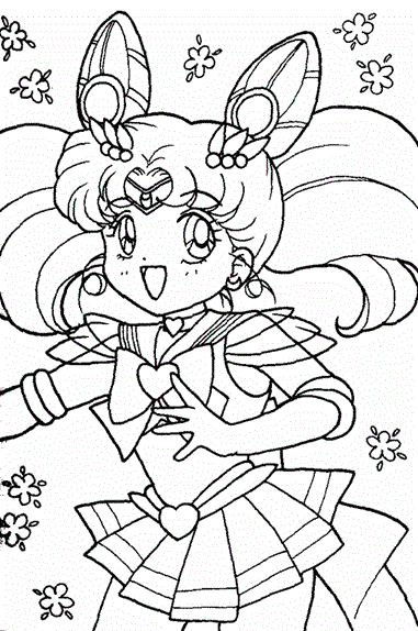 Sailor Chibi Moon coloring page