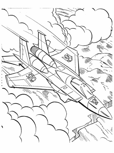 jet Coloring Page