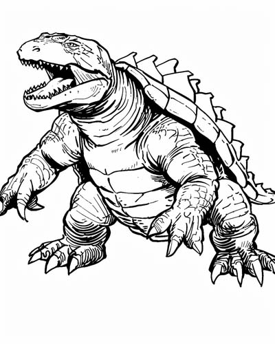 gamera coloring page