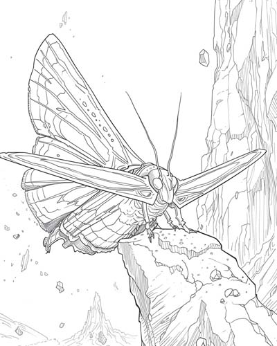 Kaiju mothra coloring page