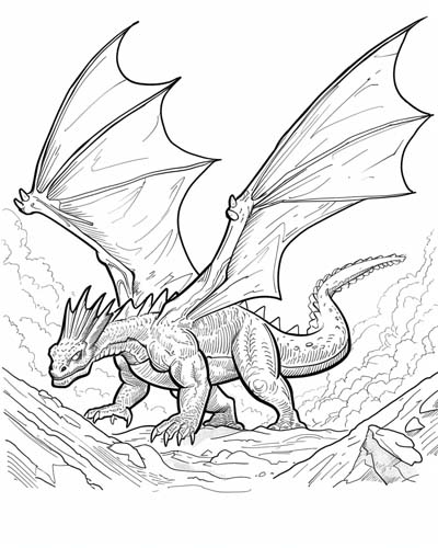 Rodan coloring page