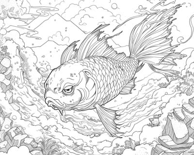 coloring page of the namazu