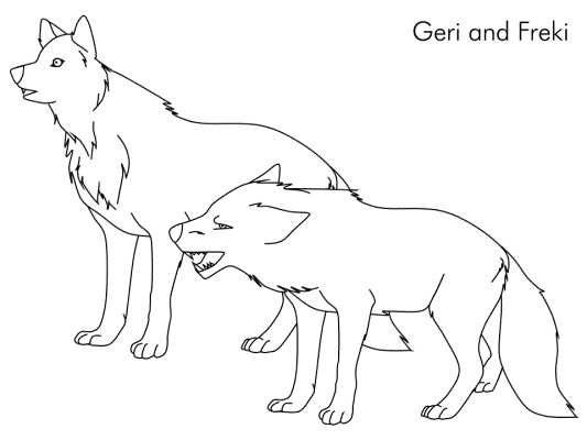 Huginn and Muninn coloring pages