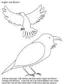 Huginn and Muninn coloring pages