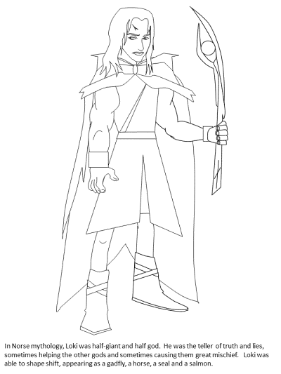 Loki coloring pages