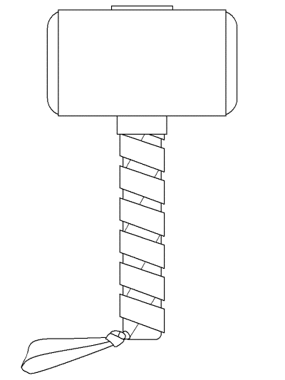 Norse Mythology - mjolnir coloring page