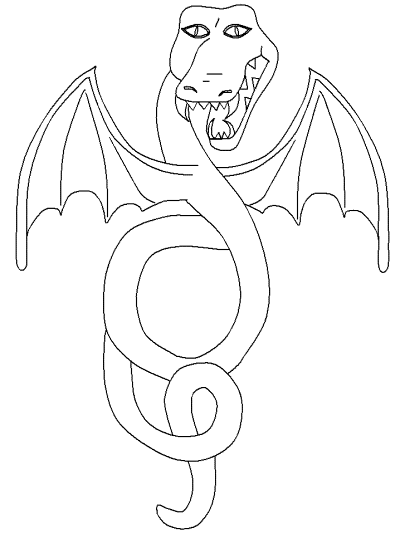 Norse Mythology - Nidhogg coloring page