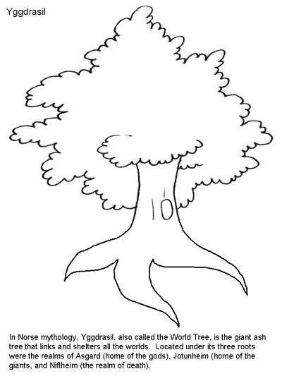 yggdrasil coloring page