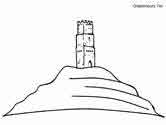 Glastonbury Tor coloring page