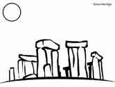 Stonehenge coloring page