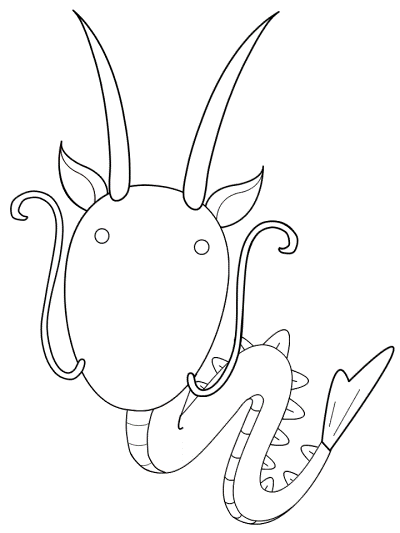 monsters and creatures - sea monster coloring page