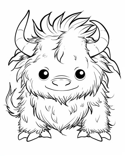 monsters and creatures - monster coloring page