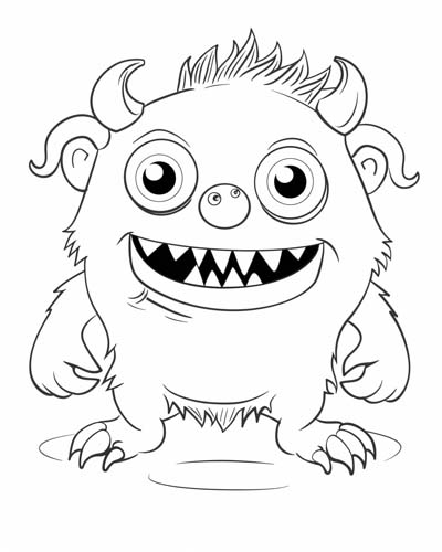 monsters and creatures - monster coloring page