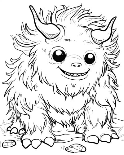 monsters and creatures - monster coloring page