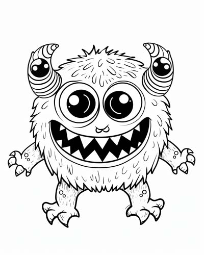 monsters and creatures - monster coloring page