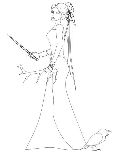 druid coloring page