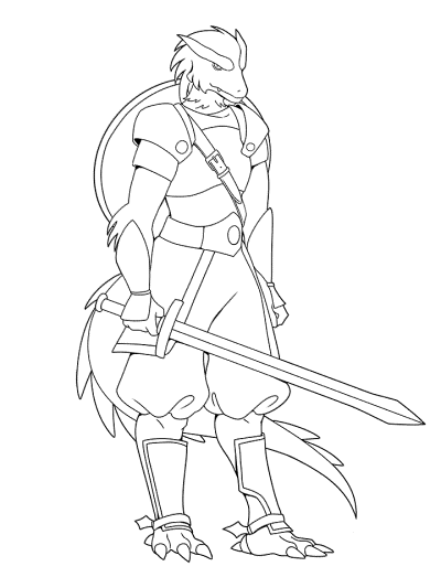 monsters and creatures - dragonborne coloring page